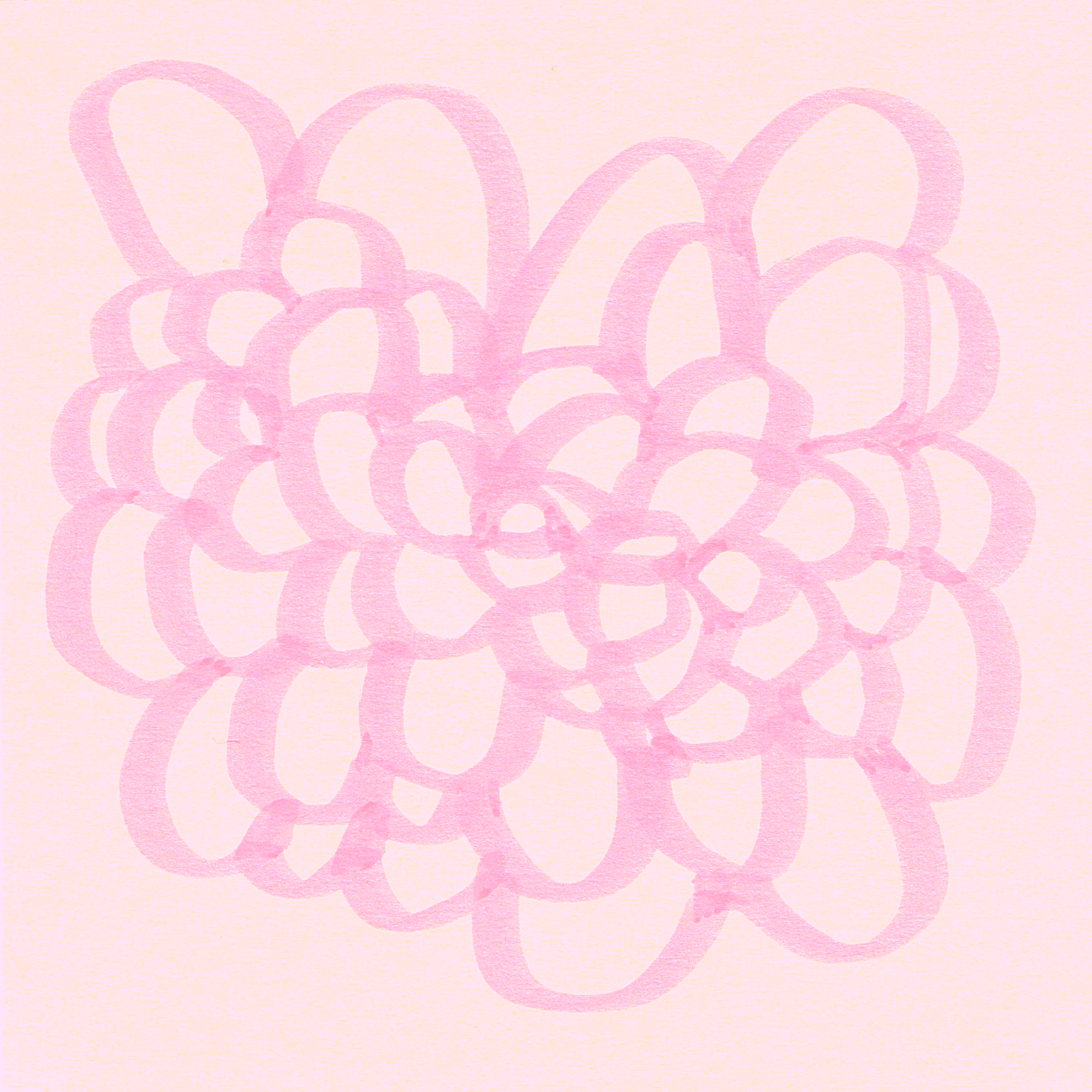 pink blobs drawn on a lighter pink background